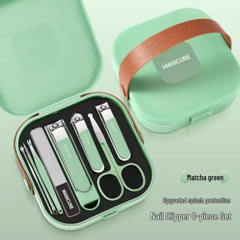 Stainless Steel Anti-Splash Nail Clipper Set - Portable Home Manicure Kit
