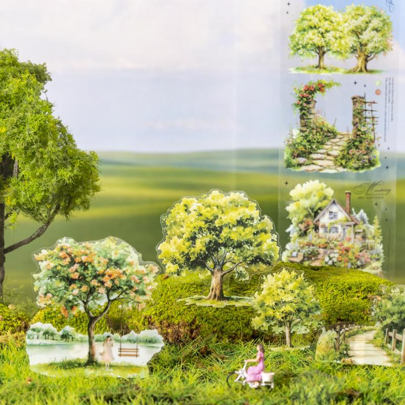Ketchup Plant Landscaping Tape: Fresh, Cute, PET Material for Children's DIY Collage and Journaling.