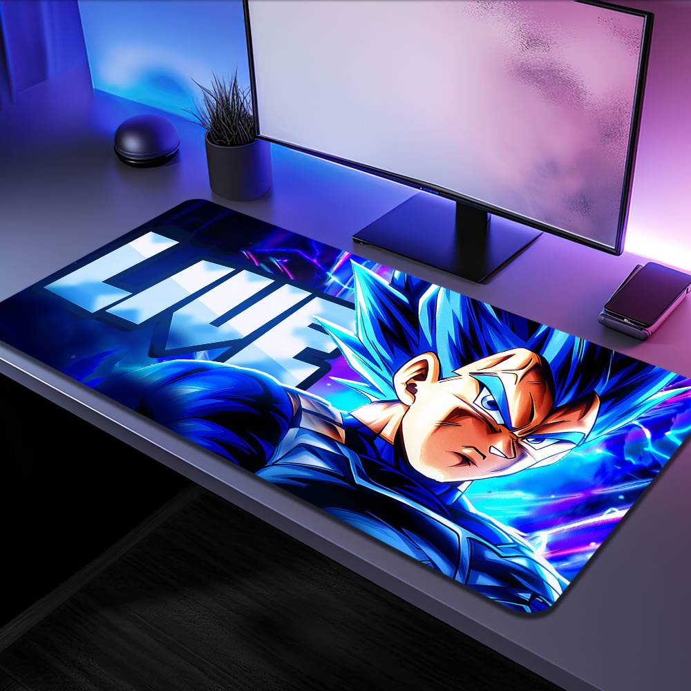 Large Desk Mat Keyboard Ergonomic Dragon Ball Anime Vegeta Mousepad Office Rubber PC Non-slip Anti-fray Home Custom Game