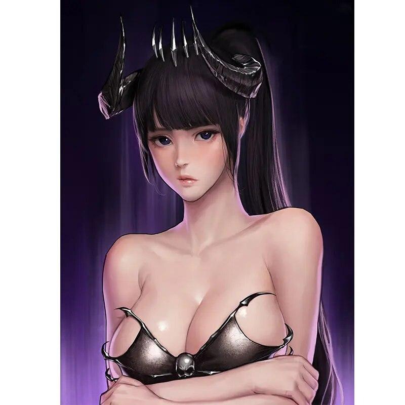 Print Game Dealer Rabbit Ear Nude Sexy Anime Girl Art Posters Wall Art Canvas Painting for Living Room Home Decor Picture