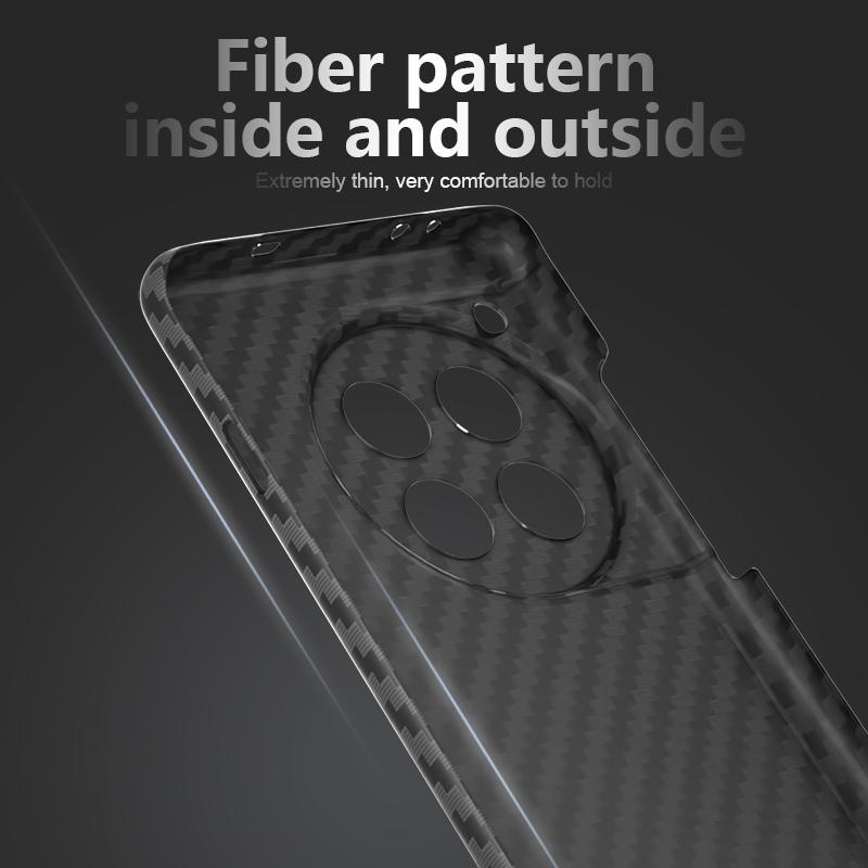 For OnePlus 12R 5G/Ace 3 5G Case Hard PC Phone Cover Splicing Carbon Fiber Texture
