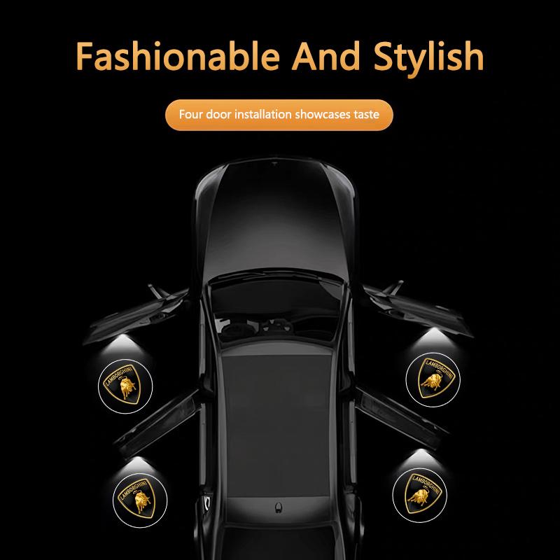 2 Pièces Lampes Projecteurs LED de Porte de Voiture Lumières de Bienvenue Décoration Pour Lamborghini LP570 LP610 Urus Gallardo Aventado Accessoire Auto