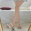 Pink Fairy Tale High Heel Slippers Women's Summer Outdoor Wear New Style Match Skirts Versatile Heightening Sandals