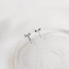 Sweet and Cool Girl Earrings Simple and Exquisite Bow Design Earrings Student Earrings