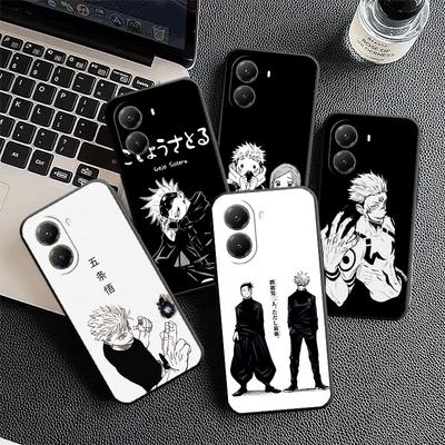 Husă de telefon moale neagră și albă cu personaj anime JUJUSU pentru Xiaomi Poco X5 X6 X7 X8 Pro Max X3 F7 F8 Ultra M8 M7 M6 M5 Redmi 15 15C 1