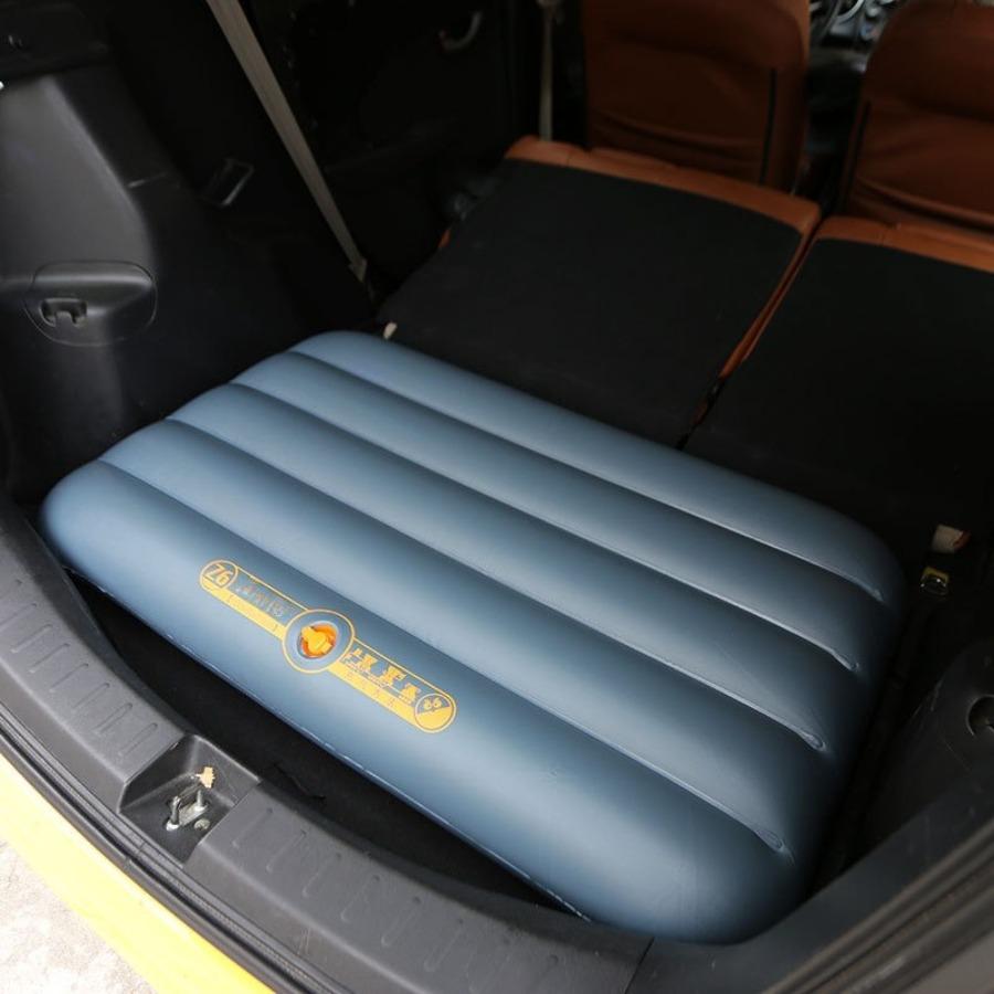 Inflatable Trunk Elevation Pad - Single Person Car Mattress Accessory for Rear Storage Area