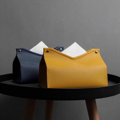 Fashion Faux Leather Durable Special Tissue Box Multi-functional Decoration Napkin Holder Tissue Box