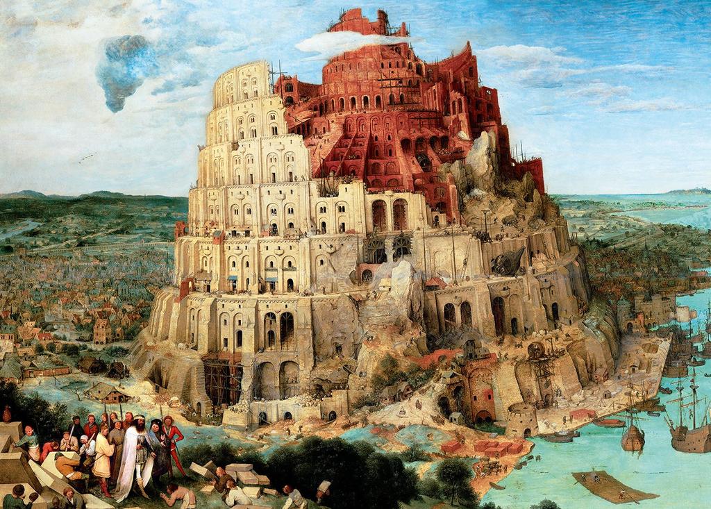 Epoch 2000 Super Small Piece Jigsaw Tower of Babel by Epoch Includes and score Puzzle (38x53cm) (Product Code 54-004) - adhesive, spatula, ticket.