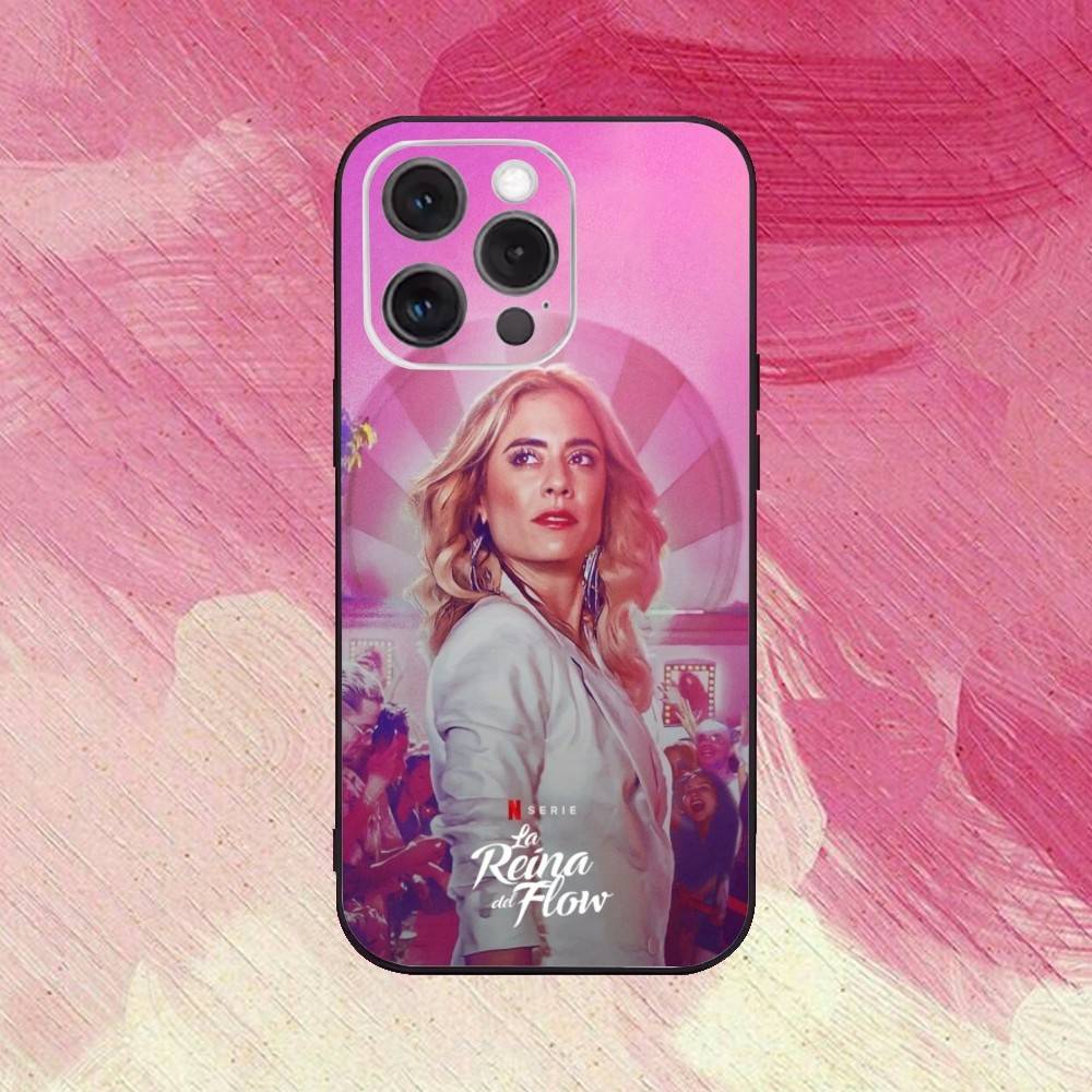 Q-Queen of Flow La Reina Del Flow-ES Phone Case For iPhone 17, 16,15,14,13,12,11 Plus,Pro Max, Others Soft Black Cover