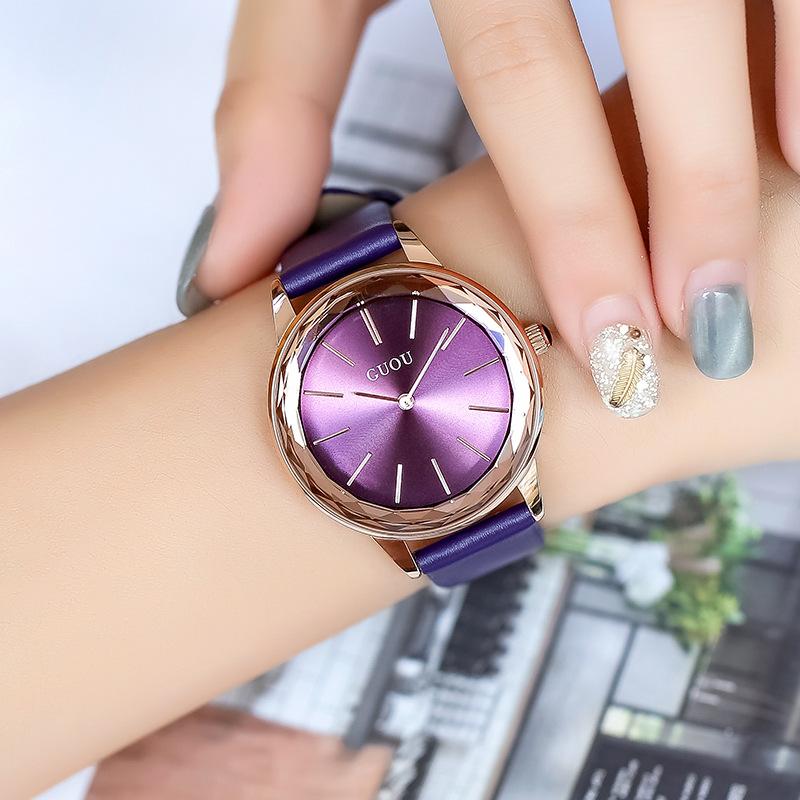 Waterproof Quartz Watch Genuine Leather Watch Simple Fashion Belt Watch Ladies Watch