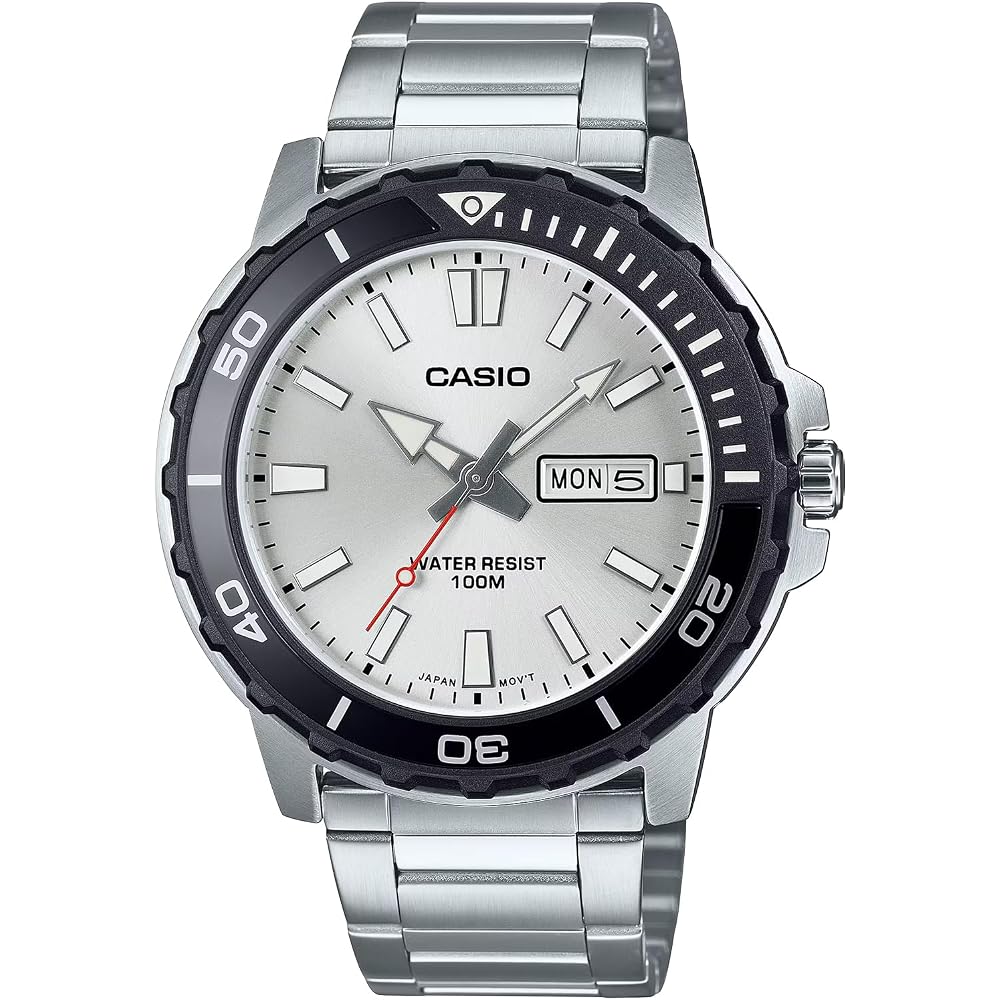 [Casio] CASIO Standard Men s Quartz Watch, 10 ATM Water Resistant, MTD-125D-7AV, Silver, Overseas Model [Parallel Import]