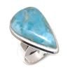 Larimar Gemstone Handmade 925 Sterling Silver Jewelry Ring Size 9 R1w90