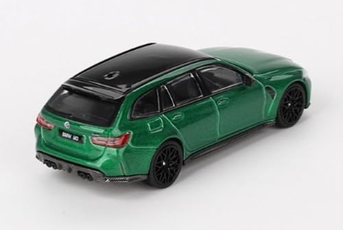 MINI GT BMW M3 Competition Touring Isle of Man Zelená metalíza Hotový produkt 1/64 (Levá rukojeť)