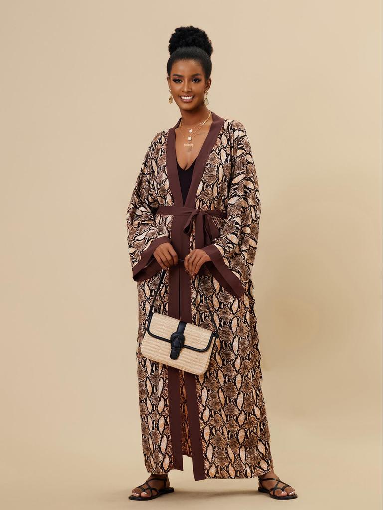 New European & American Cotton Printed Beach Cardigan: Sexy Sunscreen Jacket and Loose Holiday Swimsuit Cover-Up.