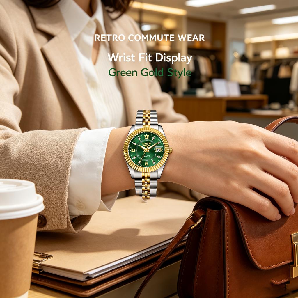 LIGE New Fashion Luxury Woman Watch Water Diamond Date Woman Watch Elegant High Quality Quartz Women's Watchesreloj hombre reloj