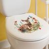 Fun-m116 Cartoon Sika Deer Flower Green Plant Toilet with Bathroom Bathroom Beautification Wall Sticker