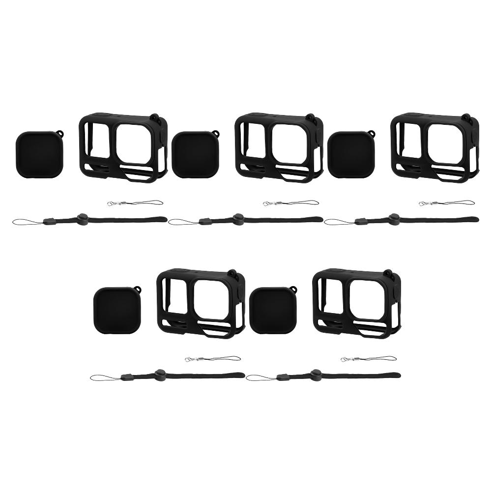 1-5Set Silicone Camera Case with Lens Cap Cover For Insta360 Ace Pro2 Rubber Camera Shell Anti-Scratch Sports Camera Accessories