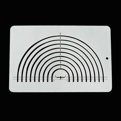 Acrylic DIY Sewing Ruler Shaped Skeleton Half Circle Stencil Positioning Cutting Ruler
