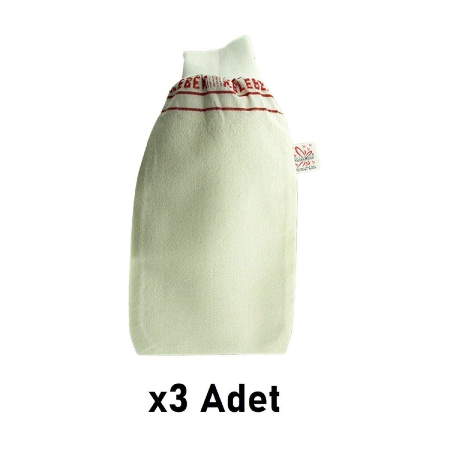 

White Bathroom Bath Pouch 3 Pieces With Rubber