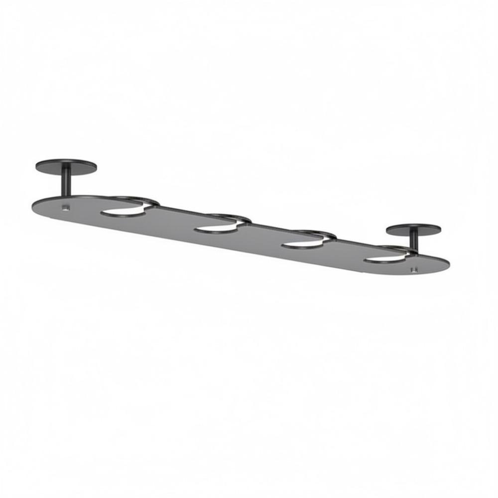 Space Aluminum Upside Down Wine Glass Holder Punch-free Inverted Goblets Rack Wine Glass Rack  Bar