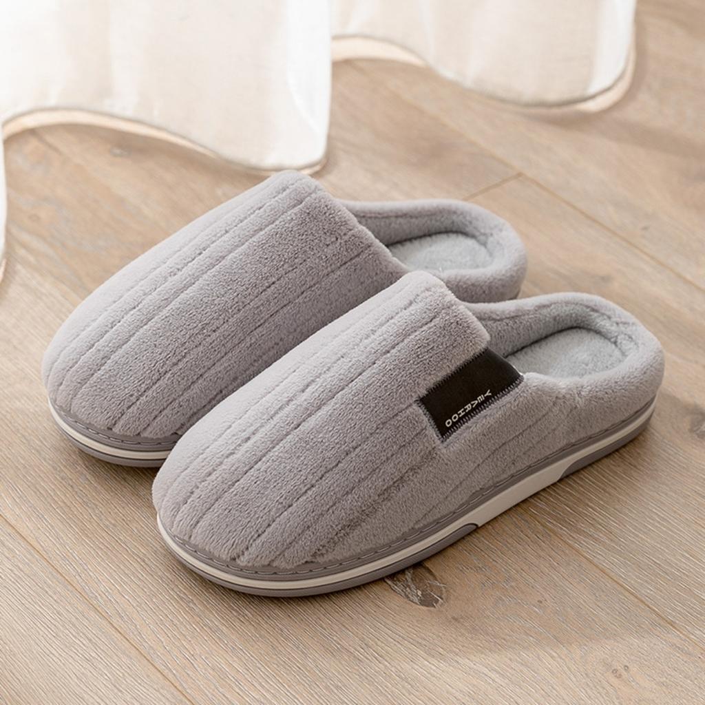 Men's Cotton Slippers for Winter Living Indoors, Anti Slip and Warm Woolen Cotton Shoes for Women In Winter