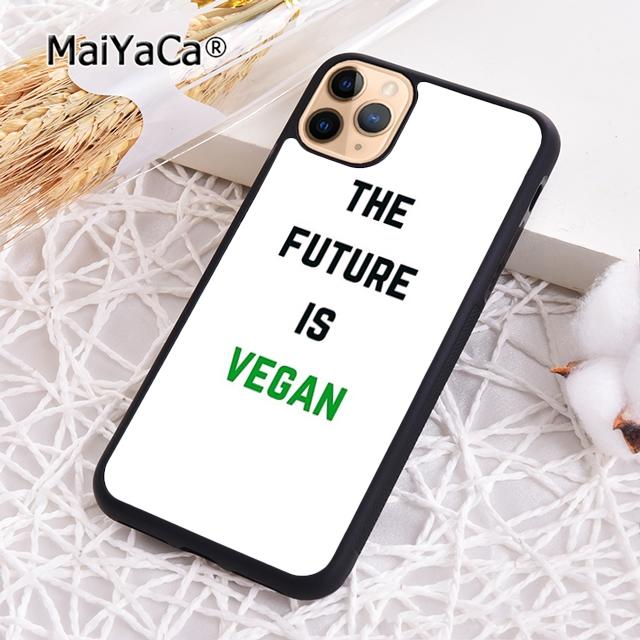 MaiYaCa Vegan Food Vegetarians VEGGIE Quotes Phone Case For iPhone 17 Air 16 15 plus 11 12 13 14 pro max  coque