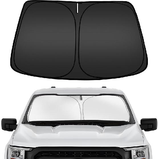 ARISMOTOR Windshield Sun Shade For GMC Sierra 1500 2500 3500 (SLT AT4 Denali) -2025 2026,  Fit Foldable Front Window Sunshade Sun Visor Protector,