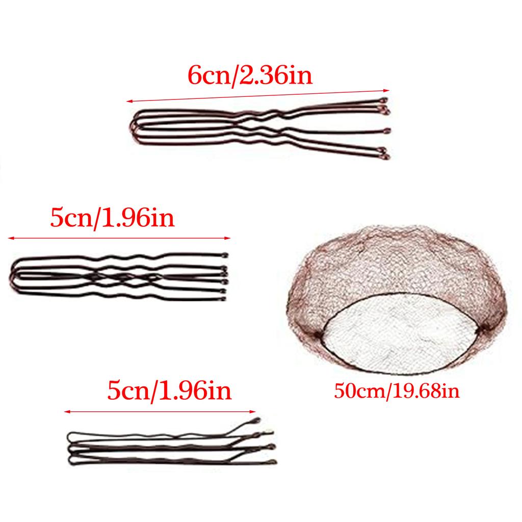 260 Pieces Dance Hair Accessories Kit Includes U Shaped Pins Bobby Pins Styling Tool for Ballet Bun and Competitions