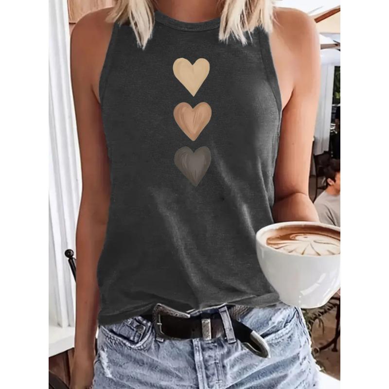 

Универсальная женская одежда Удобный мягкий большой жилет с тремя сердечками XXL темно-синий