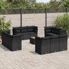VidaXL Garden Lounge Set with Cushions 13 Pcs Black Wicker 3223535