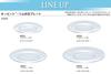Toyo Sasaki Glass Orbit Rimmed Plates, 270mm, Set of 3, Made In Japan, Large Round Plates, Glass Dishes, Tableware, 46051
