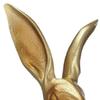 Easter Bunny Figurine Golden Resin Rabbit Statue Cute Bunny Holding Face Tabletop Ornament for Spring Tiered Tray Shelf Table Centerpiece