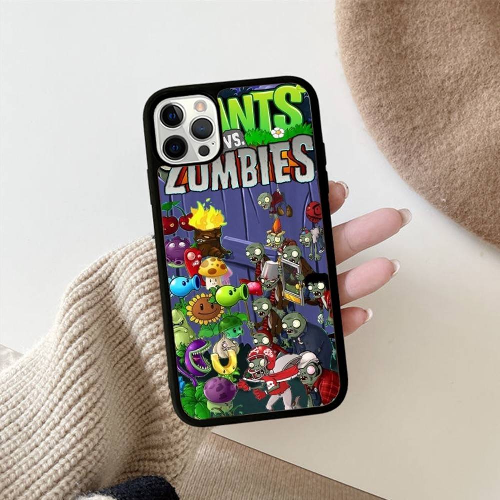 Game P-Plants Z-Zombies For Iphone 17 Air 16 15 14 13 12 11 Pro Max TPU+PC Plus Shockproof Back Phone Cover