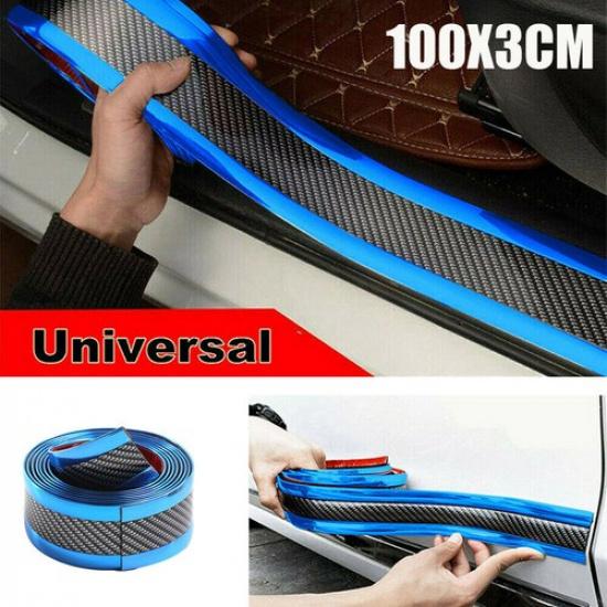 Car Accessories Door Carbon Fiber Vinyl Sill Scuff Cover Plate Sticker Protector