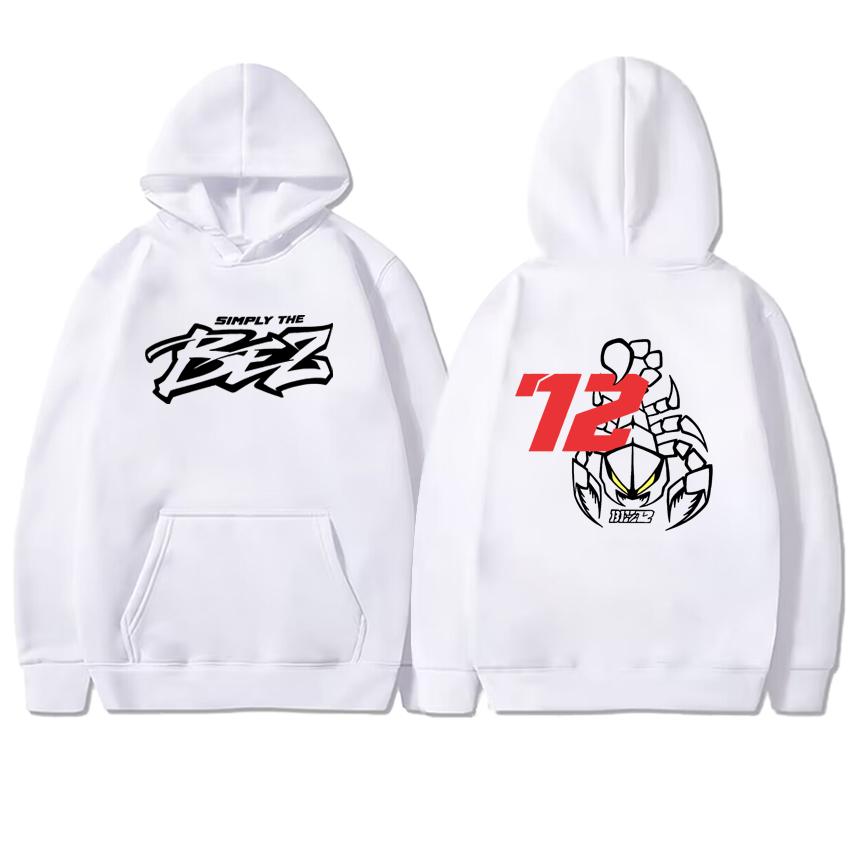 Marco Bezzecchi 2025 Motorcycle Race 72 Driver Fan Double Sided Printed Hoodies Fleece Men Women Autumn Winter Sweatshirt Unisex