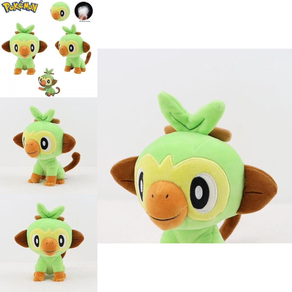 Adorable 7.8in Pokemon Grookey Plush Toy Soft Stuffed Monkey Doll