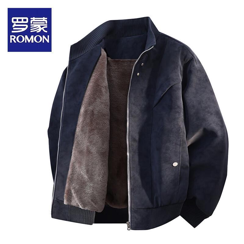 ROMON Men's Fleece-Lined Casual Flight Jacket