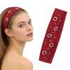 Elastische Punk Metal Oogjes Hoofdband, Unisex Brede Stretch Klinknagel Haarband, Retro Straat Sport Zweet Hoofdband
