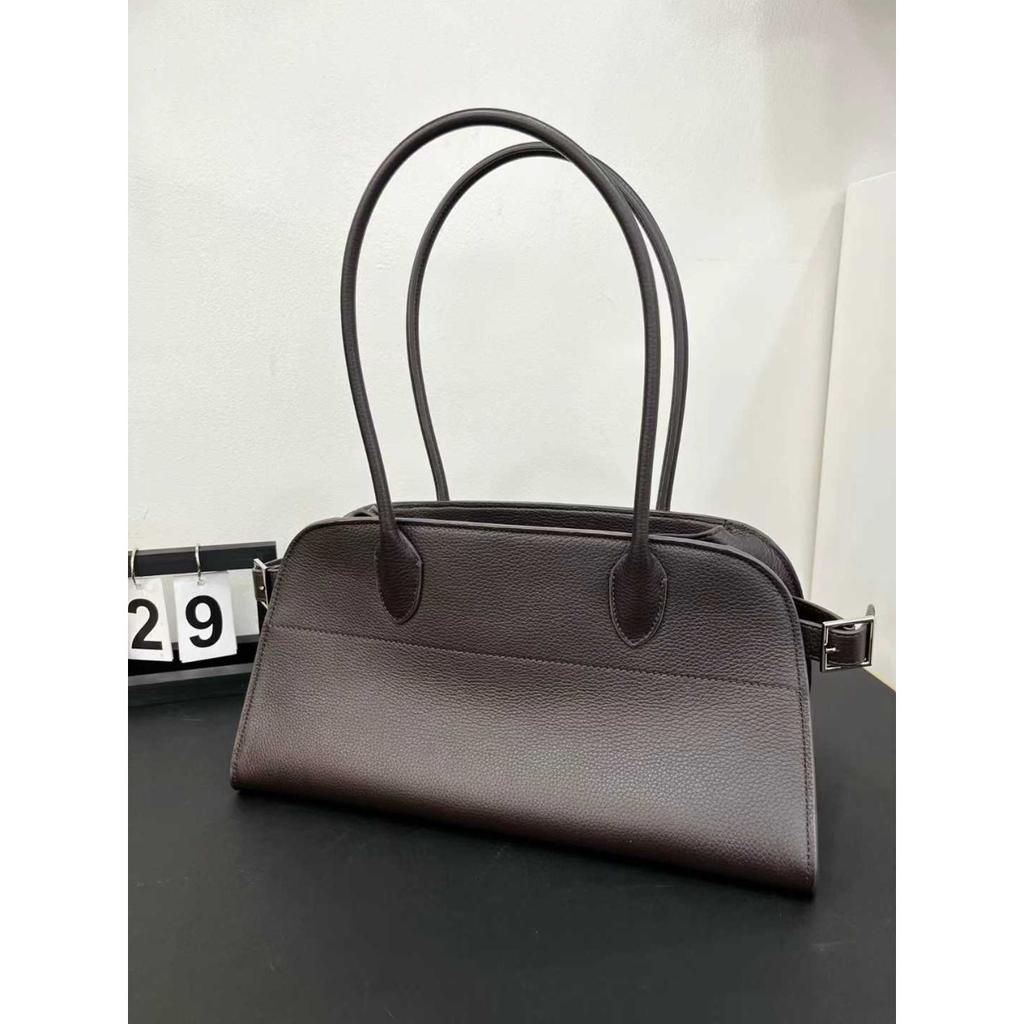 2026 Minimalist Style One-shoulder Tote Bag Top Layer Cowhide Large-capacity Bag Women's Commuter Armpit Bag Handbag Cross-border