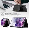 For Samsung Galaxy S20 5G Case JEEHOOD J01 Retro Leather Phone Back Cover with Detachable Magnetic Card Holder
