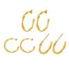 Qiong Yao Stainless Steel C-shaped Hoop Earrings, Fashionable 18K Gold-Plated, Exaggerated Design