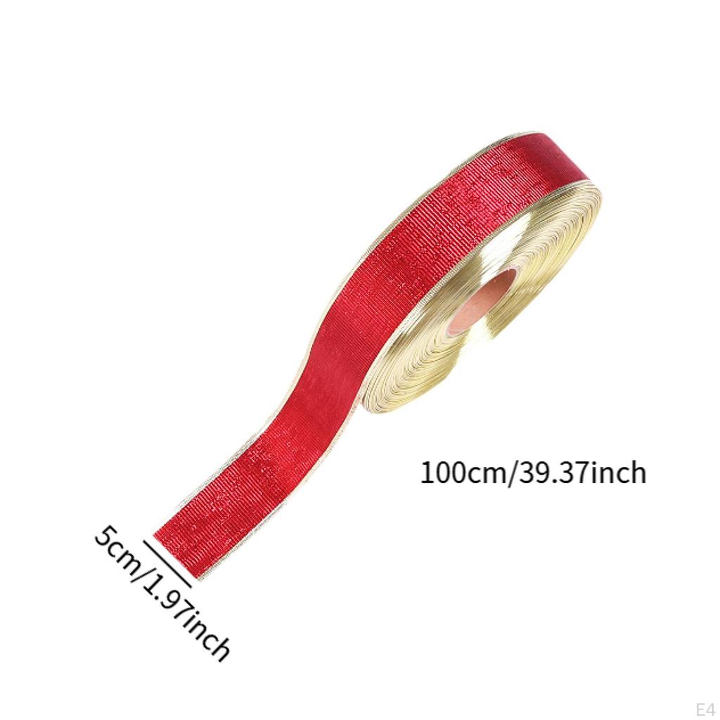 33ft Length Wired Christmas Ribbon for DIY Gift Wrapping