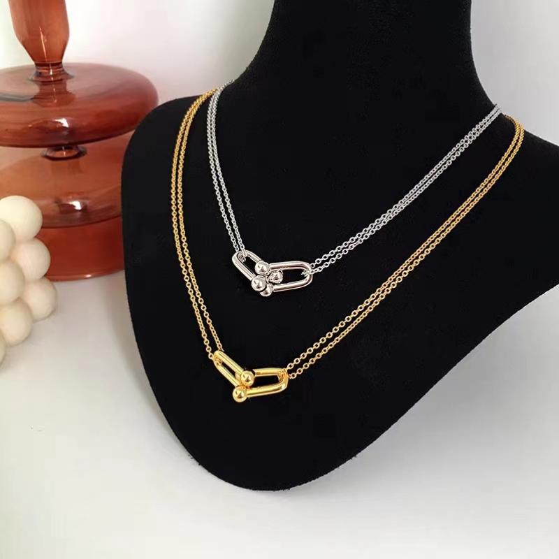 U-Shaped Handmade Necklace Horseshoe Choker Accessories For Women Jewelry Gift