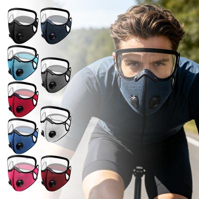Máscara Facial com Lente Destacável e Filtro Respirável para Esportes ao Ar Livre Proteção contra Poeira Cobertura à Prova de Vento e Quente para Ciclismo e Equitação
