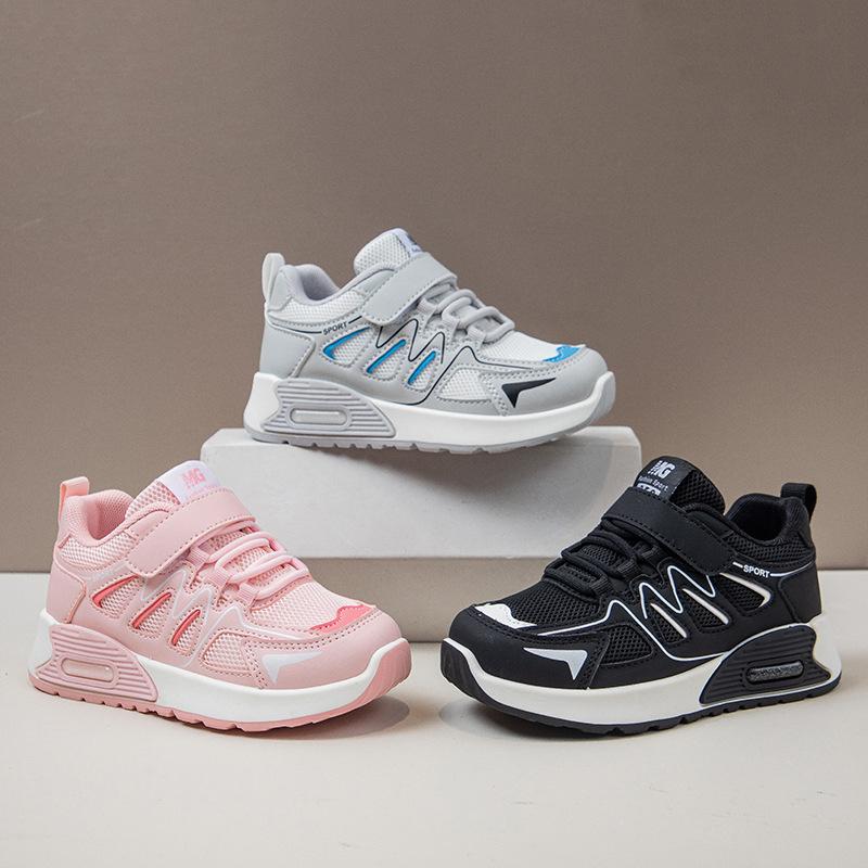 Boys' sports shoes 2025 spring and autumn new children's shoes boys mesh breathable running shoes medium and older children's casual shoes