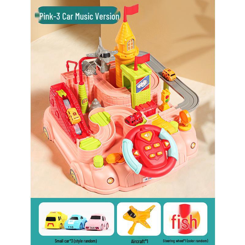 Kids' Adventure Track: Interactive Sliding Car Toy for Ages 1-3