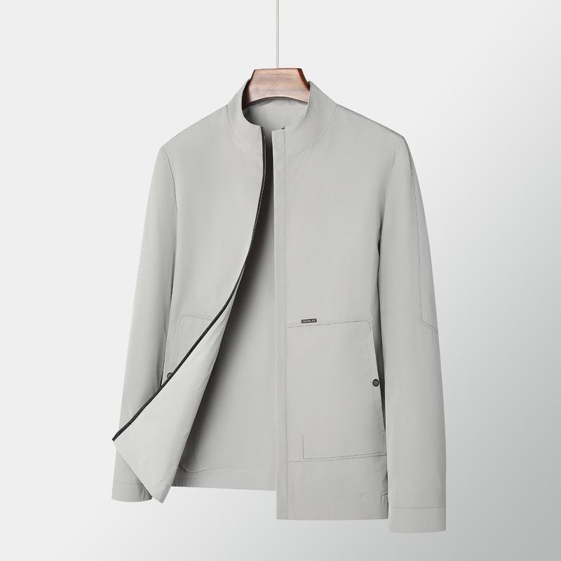Men's Spring and Autumn Jacket Men's Casual Business Double-Sided High-end Jacket Stand-Up Collar Fashion Jacket