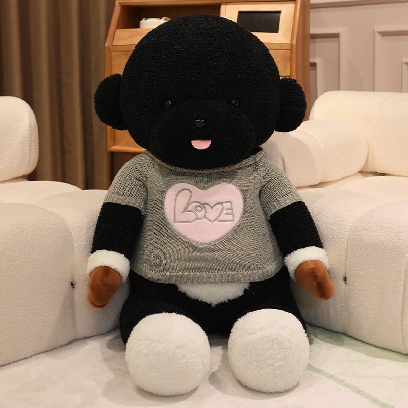 

Large sweater dog Bichon puppy doll plush toy teddy dog doll girl companionship soothing rag doll 60cm