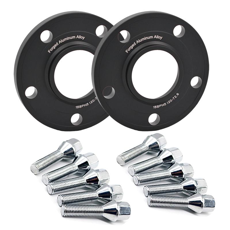 25mm 5x120 Car Wheel Spacers 72.6mm Centric Wheel Gasket Flange +Lug Nut Wheel Spacer For BMW E90 M1 M3 M6 E36 E65