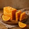 Orange Soap Loaf Olive Oil Cold Process